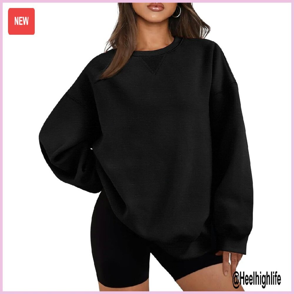 Plus Size Oversized Pullover Sweatshirt Women's Soft Crewneck Long Sleeve Xl-5xl